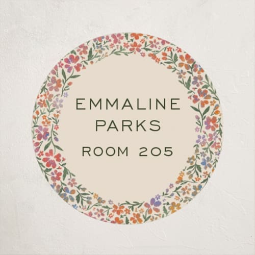 This is a confetti name labels with standard by 2birdstone called wildflowers printing on waterproof sticker paper in sticker