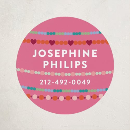 This is a peony name labels with standard by Pixel and Hank called friendship era printing on waterproof sticker paper in sticker