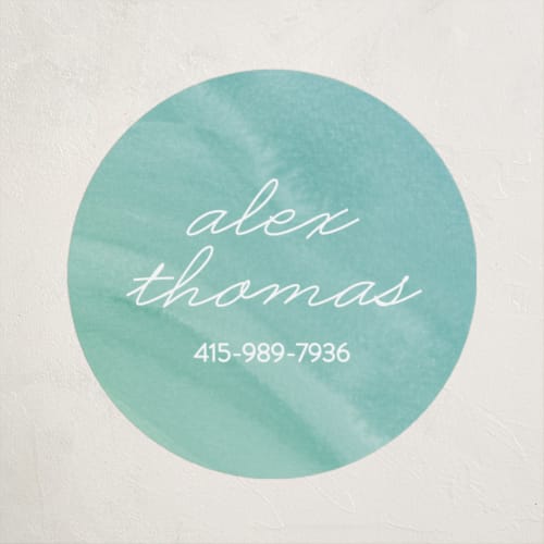 This is a ocean name labels with standard by Liz Conley called watercolor name label printing on waterproof sticker paper in sticker
