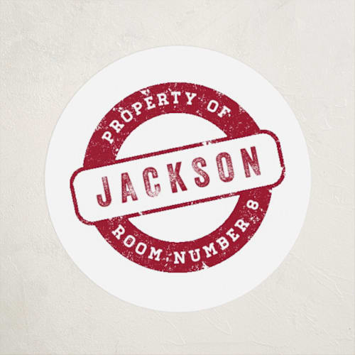 This is a brick name labels with standard by Madeline called stamp it printing on waterproof sticker paper in sticker
