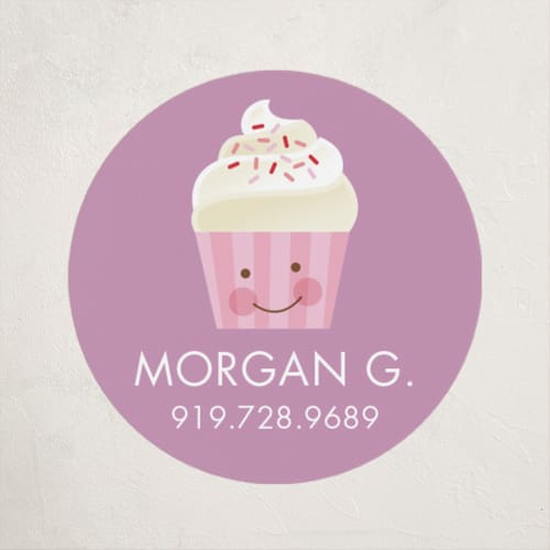 This is a orchid name labels with standard by Jessica Ogden called cupcake printing on waterproof sticker paper in sticker