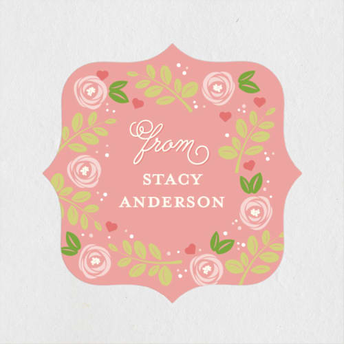 This is a strawberry custom stickers with standard by Jessica Williams called happy botanicals printing on uncoated sticker paper in sticker