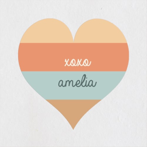 This is a melon custom stickers with standard by JeAnna Casper called friends printing on uncoated sticker paper in sticker