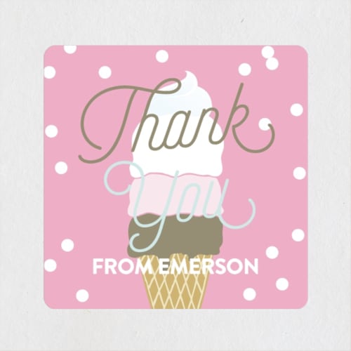 This is a frozen kids stickers with standard by Alethea and Ruth called ice cream cone printing on uncoated sticker paper in sticker
