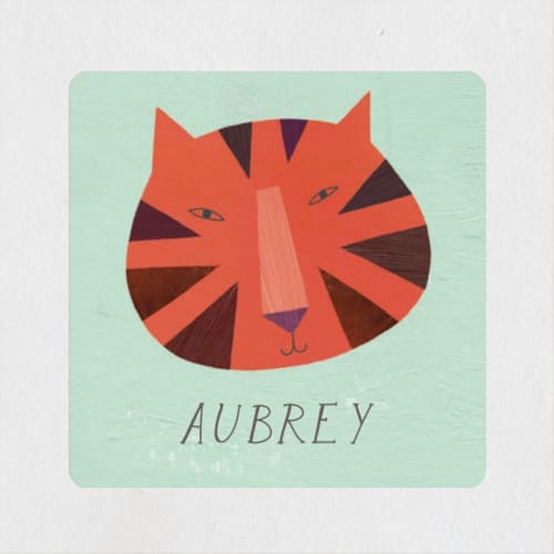 This is a forest kids stickers with standard by melanie mikecz called jungle animals printing on uncoated sticker paper in sticker