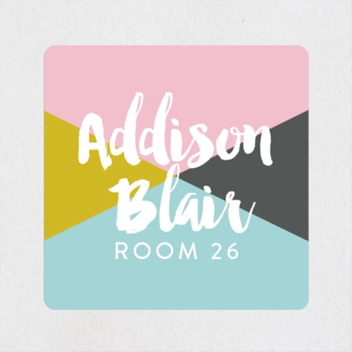 This is a petal name labels with standard by Abby Munn called venice brush printing on waterproof sticker paper in sticker