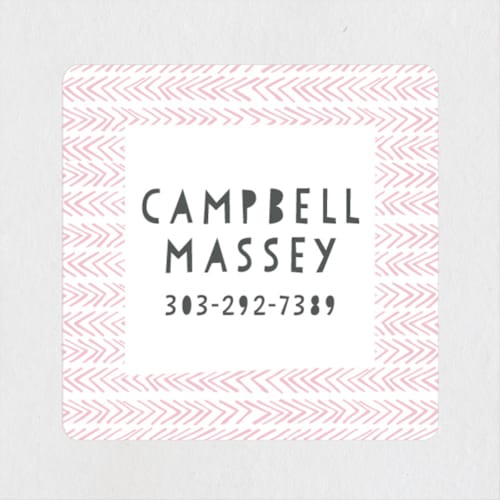 This is a petal name labels with standard by Abby Munn called petite chevron printing on waterproof sticker paper in sticker