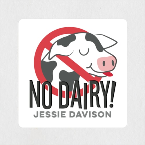 This is a moon name labels with standard by Jessie Steury called no dairy printing on waterproof sticker paper in sticker