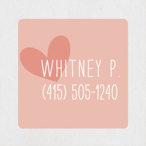 This is a strawberry name labels with standard by Kim Dietrich Elam called love from printing on waterproof sticker paper in sticker