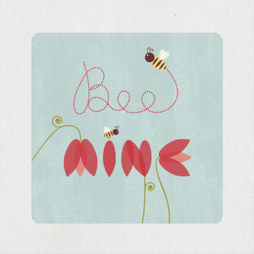 This is a sky custom stickers with standard by Carrie Eckert called petals of mine printing on uncoated sticker paper in sticker