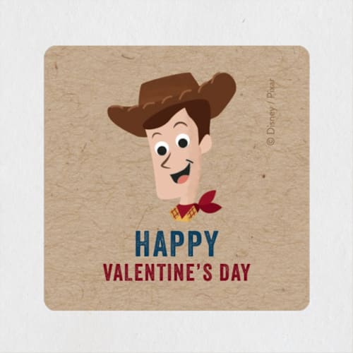 This is a rustic custom stickers with standard by Oma N. Ramkhelawan called disney and pixar's toy story favorite deputy printing on uncoated sticker paper in sticker