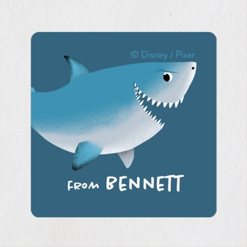 This is a marine custom stickers with standard by Carolyn Kach called disney and pixar's finding nemo friends not food printing on uncoated sticker paper in sticker