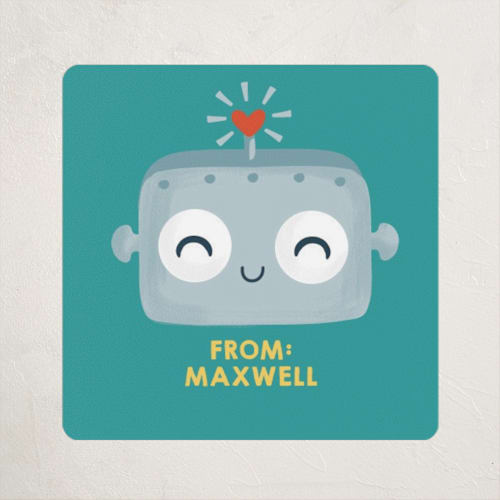 This is a machine marine custom stickers with standard by tinaleeart called there's robot-y like you! printing on uncoated sticker paper in sticker