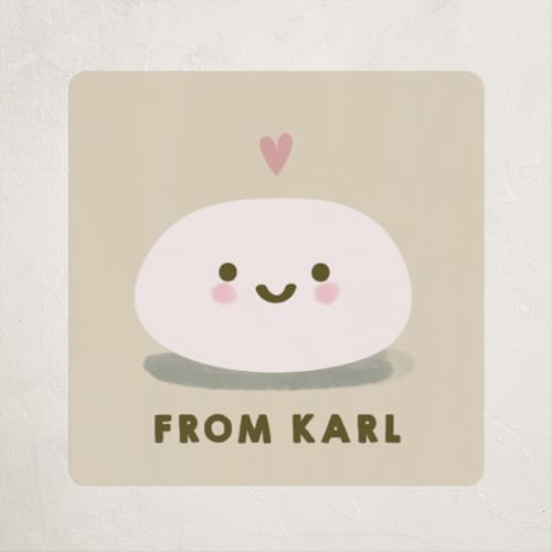 This is a olive custom stickers with standard by Ani Somi called so mochi printing on uncoated sticker paper in sticker