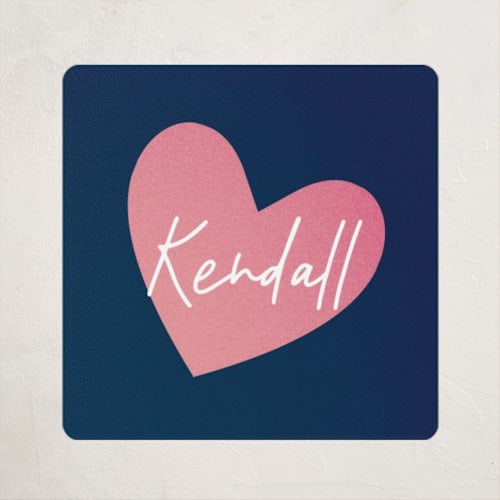 This is a navy custom stickers with standard by Ana de Sousa called art of friendship printing on uncoated sticker paper in sticker