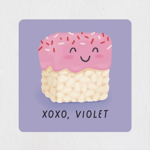 This is a jam custom stickers with standard by Dawn Pope called treat printing on uncoated sticker paper in sticker