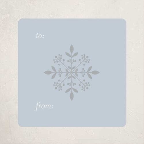 This is a frozen custom stickers with standard by Sara Cooper called festive snowflakes printing on uncoated sticker paper in sticker