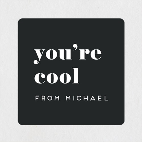 This is a slate custom stickers with standard by Amy Payne called we do this every year printing on uncoated sticker paper in sticker