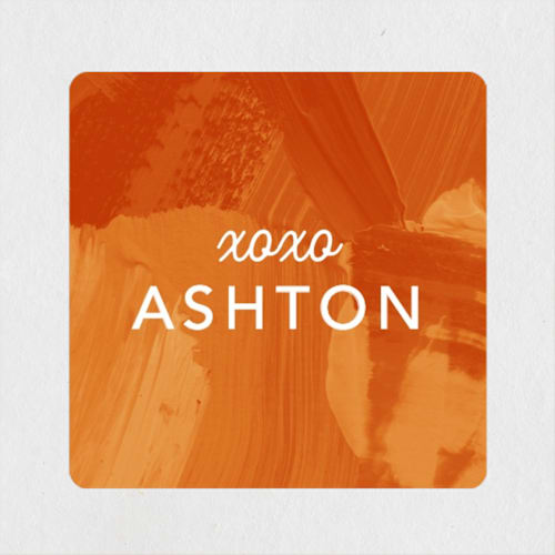 This is a sunburst custom stickers with standard by Calee A.H. Cecconi called you rock! printing on uncoated sticker paper in sticker