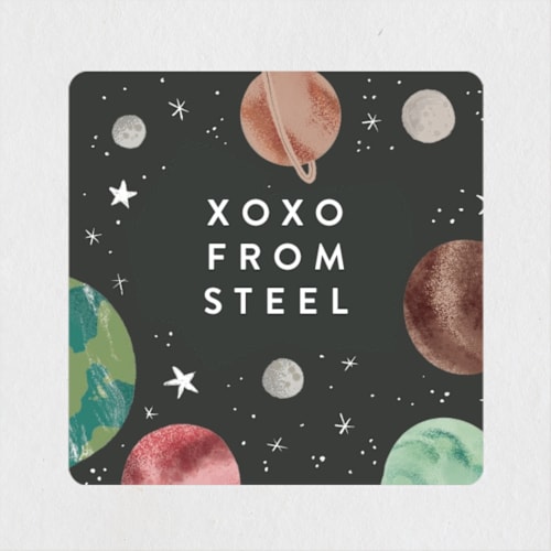 This is a sunshine custom stickers with standard by Alethea and Ruth called out of this world rocket printing on uncoated sticker paper in sticker