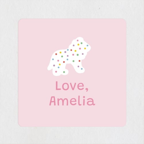 This is a strawberry custom stickers with standard by Annie Holmquist called won't zoo be mine printing on uncoated sticker paper in sticker