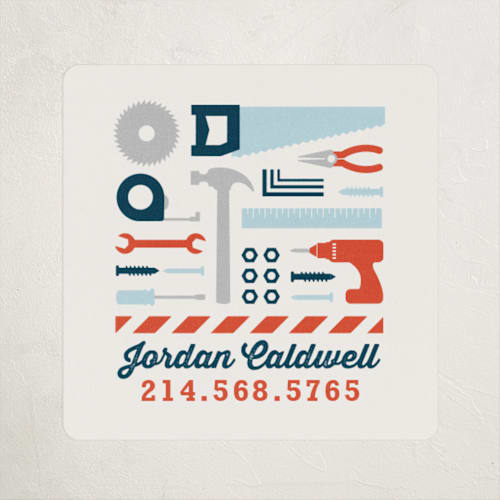 This is a tomato name labels with standard by Susan Asbill called tool time printing on waterproof sticker paper in sticker