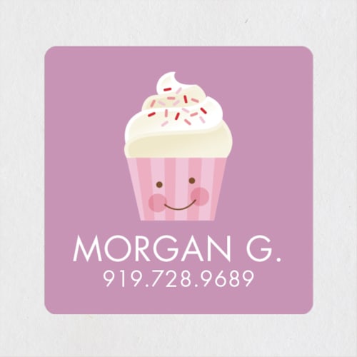 This is a orchid name labels with standard by Jessica Ogden called cupcake printing on waterproof sticker paper in sticker
