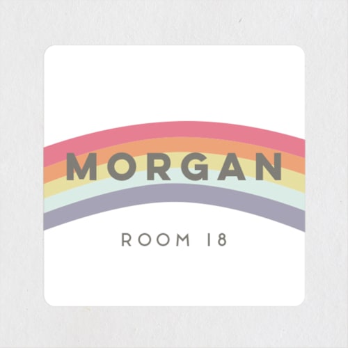 This is a cloud name labels with standard by peetie design called over the rainbow printing on waterproof sticker paper in sticker
