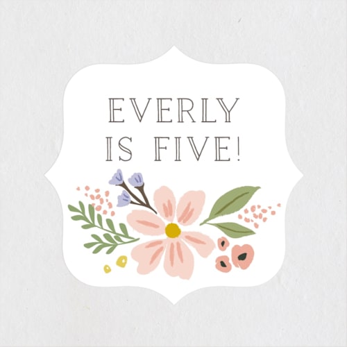 This is a rose kids stickers with standard by Karidy Walker called floral crown printing on uncoated sticker paper in sticker