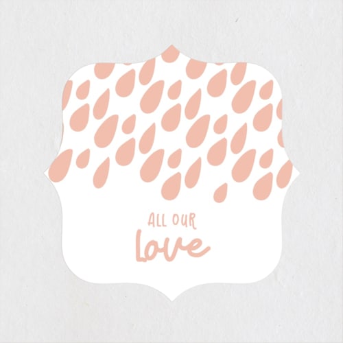 This is a blush custom stickers with standard by Marabou Design called roseate printing on uncoated sticker paper in sticker