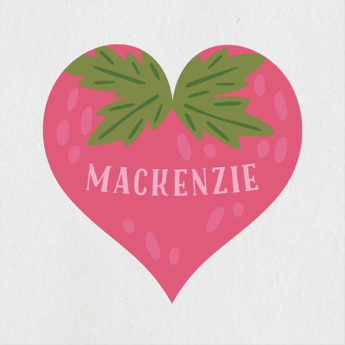 This is a strawberry kids stickers with standard by Laura Hankins called berry sweet printing on uncoated sticker paper in sticker