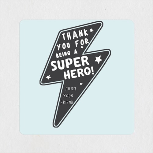 This is a captain kids stickers with standard by Maggie Maeve called calling all superheroes printing on uncoated sticker paper in sticker