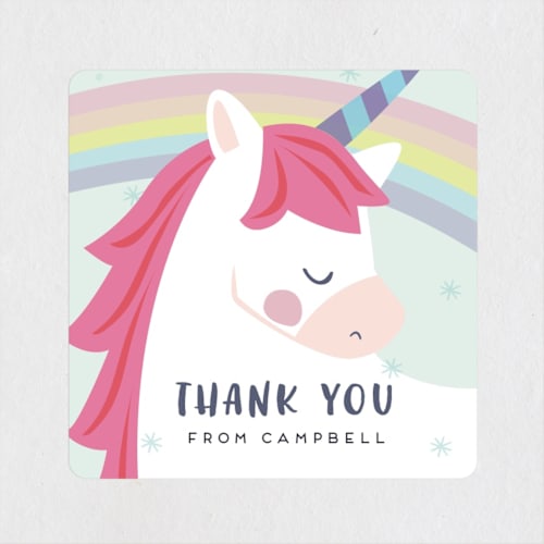 This is a bubblegum kids stickers with standard by peetie design called unicorno printing on uncoated sticker paper in sticker