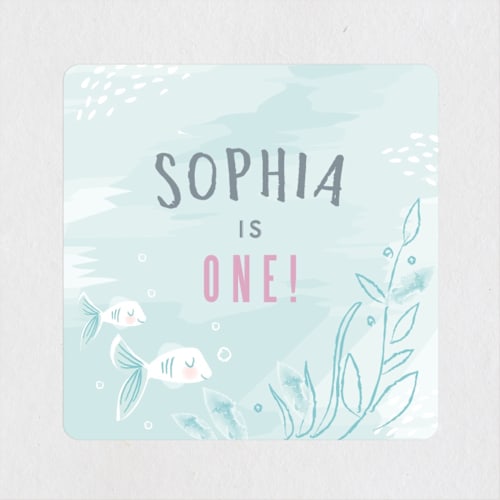This is a pond kids stickers with standard by Karidy Walker called under the sea printing on uncoated sticker paper in sticker