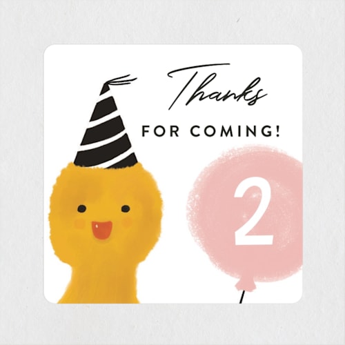 This is a candy kids stickers with standard by Joanne James called duckie party printing on uncoated sticker paper in sticker