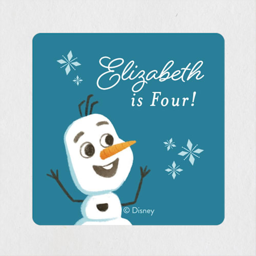This is a frosty kids stickers with standard by curiouszhi called disney frozen snow sparkles printing on uncoated sticker paper in sticker