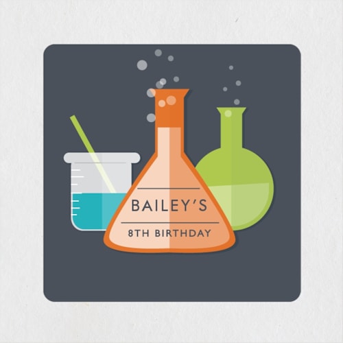This is a cobblestone kids stickers with standard by Bethany Anderson called mad scientist printing on uncoated sticker paper in sticker