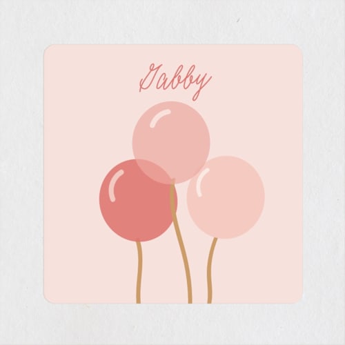 This is a peony kids stickers with standard by Susan Brown called party blocks printing on uncoated sticker paper in sticker