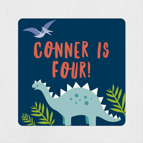 This is a atlantic kids stickers with standard by Karidy Walker called volcano blast printing on uncoated sticker paper in sticker