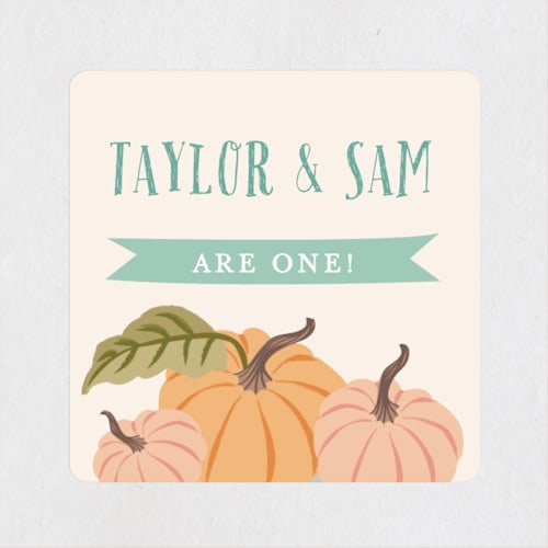 This is a leaf kids stickers with standard by Karidy Walker called autumn pumpkin printing on uncoated sticker paper in sticker
