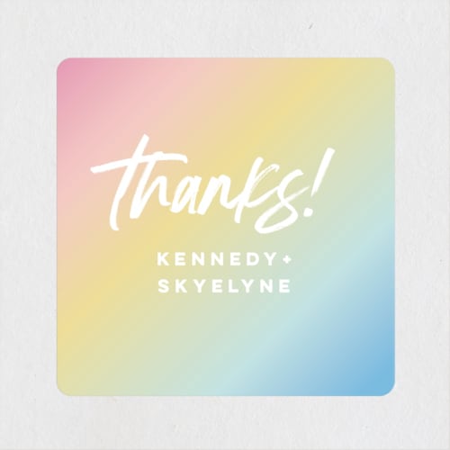 This is a sherbet kids stickers with standard by Jessie Steury called rainbow photo printing on uncoated sticker paper in sticker