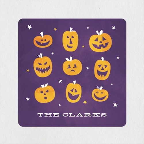 This is a potion custom stickers with standard by Susan Asbill called pumpkin party printing on uncoated sticker paper in sticker