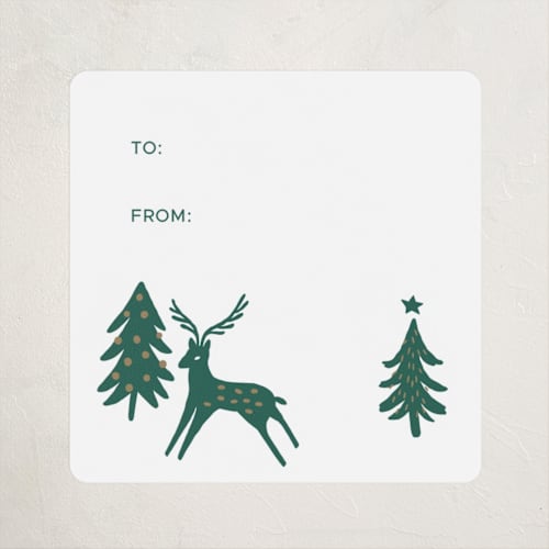 This is a spruce custom stickers with standard by Pace Creative Design Studio called holiday folk pattern printing on uncoated sticker paper in sticker
