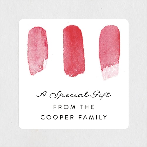 This is a cherry custom stickers with standard by Liz Conley called dabbed watercolor printing on uncoated sticker paper in sticker