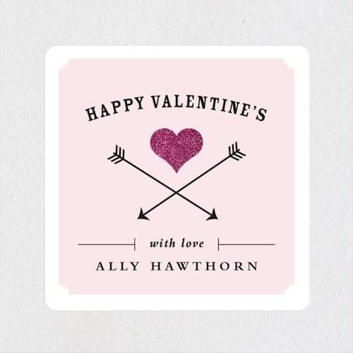 This is a strawberry custom stickers with standard by Stacey Meacham called heart and arrows printing on uncoated sticker paper in sticker