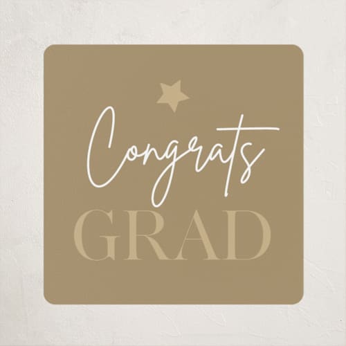 This is a sunshine graduation stickers with standard by Teju Reval called pretty party printing on uncoated sticker paper in sticker