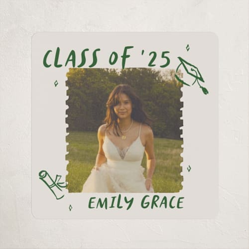 This is a avocado custom stickers with standard by Vera Lim called playful printing on uncoated sticker paper in sticker