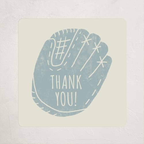 This is a sky baby shower favor labels with standard by Rebekah Canavan called baseball baby shower printing on uncoated sticker paper in sticker