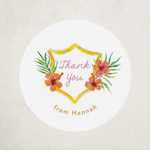 This is a lemon kids stickers with standard by Claudia Orengo called beach club printing on uncoated sticker paper in sticker