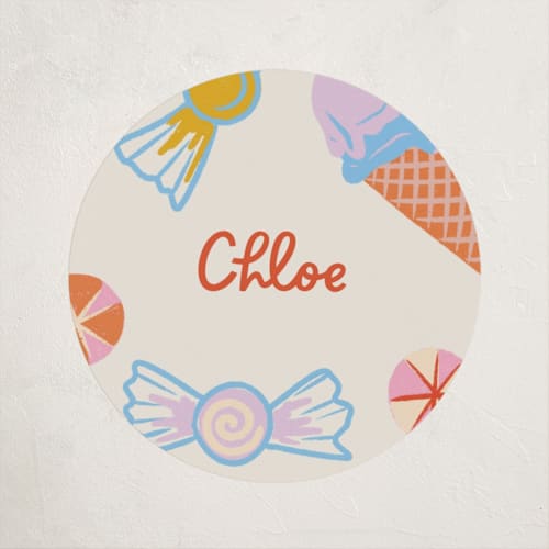 This is a cookie kids stickers with standard by Lissabeth Anglin called super sweet printing on uncoated sticker paper in sticker